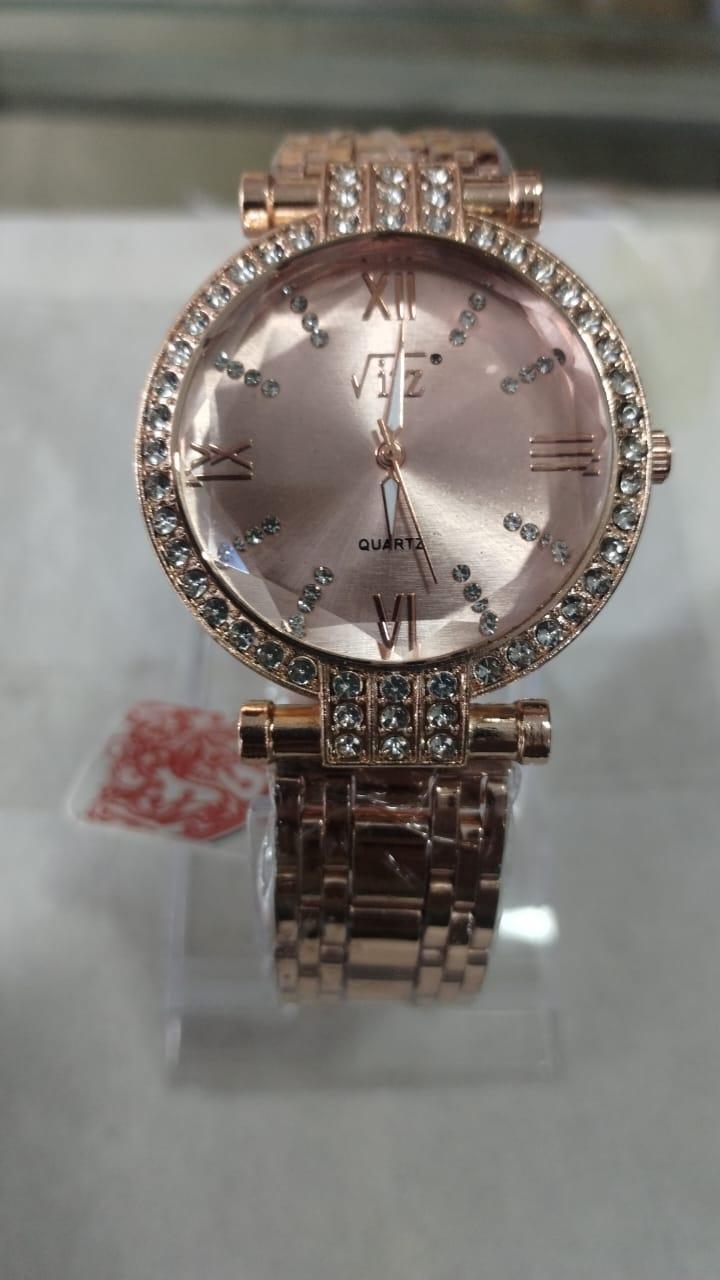 Stylish Women's Quartz Watch | 1pc Water Resistant Chain | Time Piece in Pink |