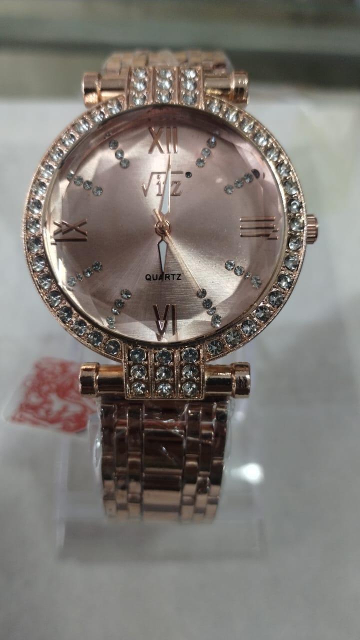 Stylish Women's Quartz Watch | 1pc Water Resistant Chain | Time Piece in Pink |