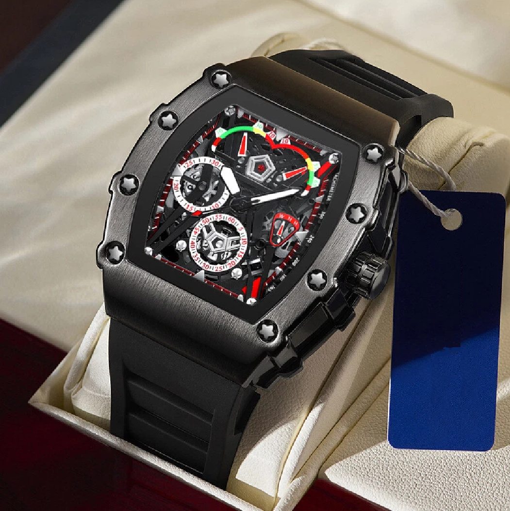 Luxury Business Watch for Man Sports Watches for Boys & Men New Fashion Sports Rubber Strap Wristwatches.