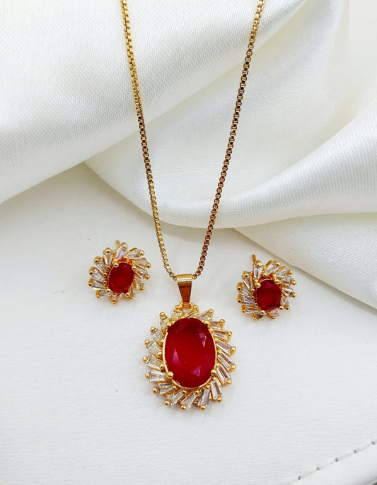 LOCKET SET | WITH STONE | PREMIUM DESIGN | IMITATION JEWELRY |
